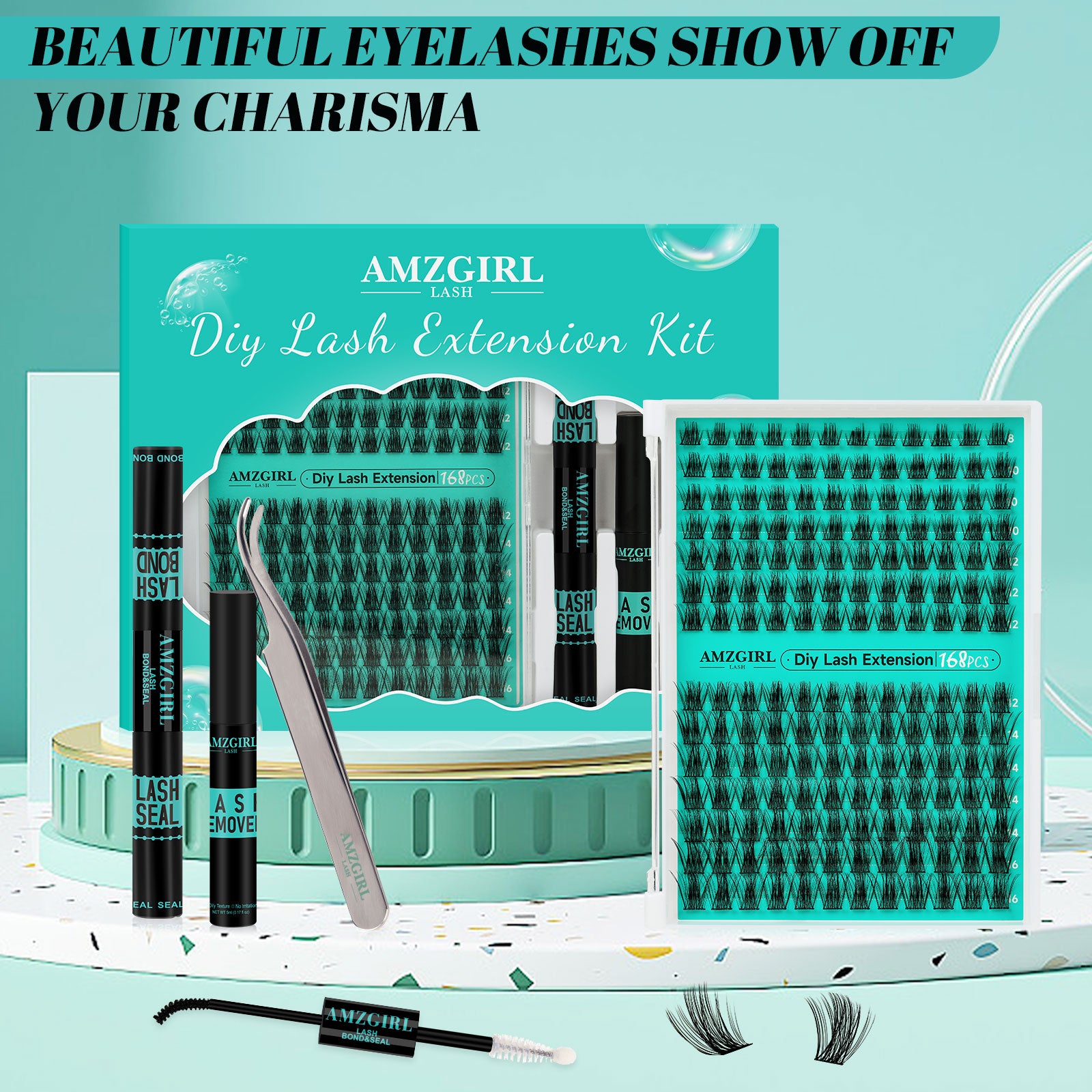 AMZGlRL Medusa Lash Extension Kit 168Pcs
